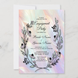 Minimalt blomsterförlovningsinbjudan inbjudningar