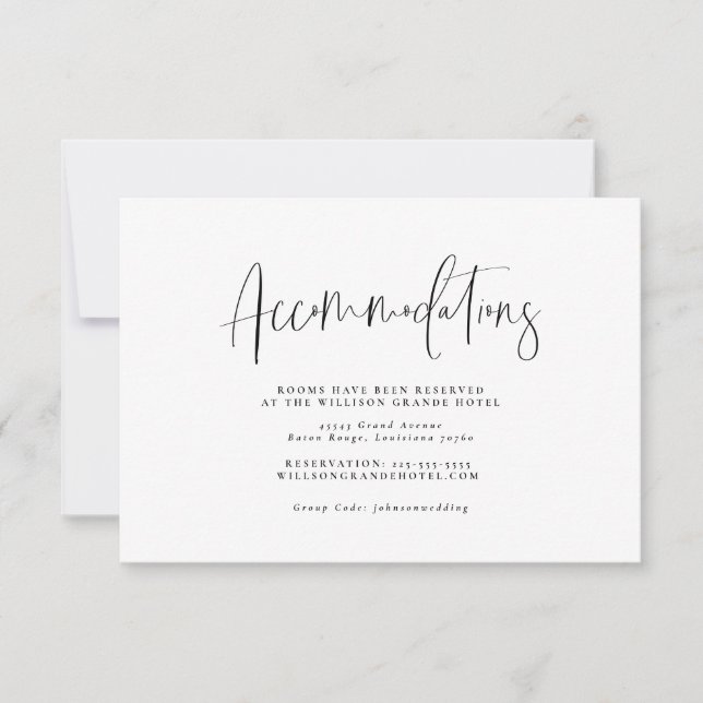 Minimalt boendekort för typografi OSA kort (Framsida)