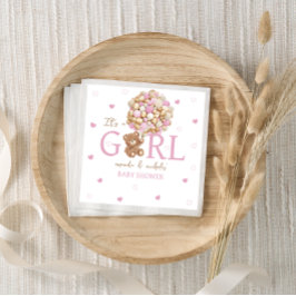 Minimalt Boho-band med ballongens Rosa Pappersservett