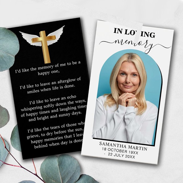 Minimalt bokmärke för fotominnesstorlek visitkort (Skapare uppladdad)