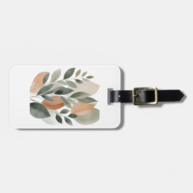 Minimalt botaniskt bladsmönster bagagebricka (Horisontell Framsida)