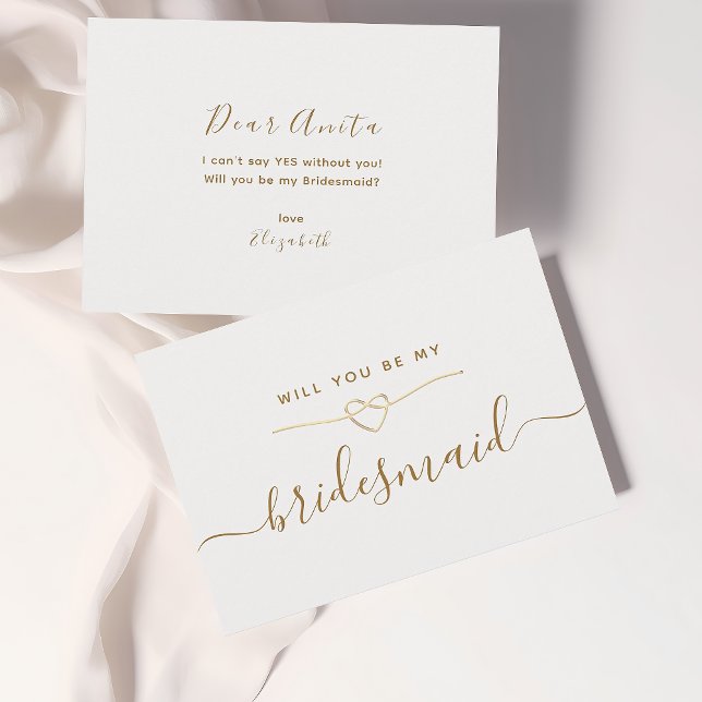 Minimalt Bridesmaid-Frieri kort (Skapare uppladdad)