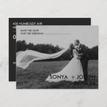 Minimalt Bröllop-foto spara datumkort