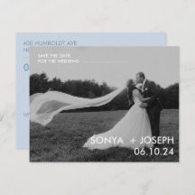 Minimalt Bröllop-foto spara datumkort