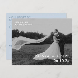 Minimalt Bröllop-foto spara datumkort
