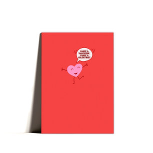 Minimalt Cute Valentines day-kort Helgkort