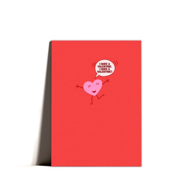 Minimalt Cute Valentines day-kort Helgkort (Skapare uppladdad)