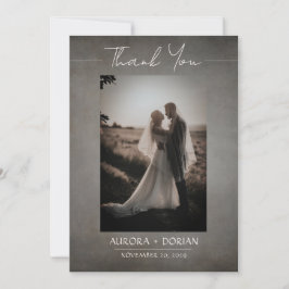 Minimalt, Disted Bröllop Photo - tackkort Tack Kort