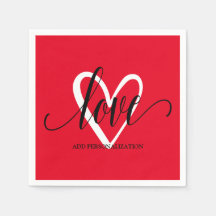 Minimalt Elegant Hjärta på Rött