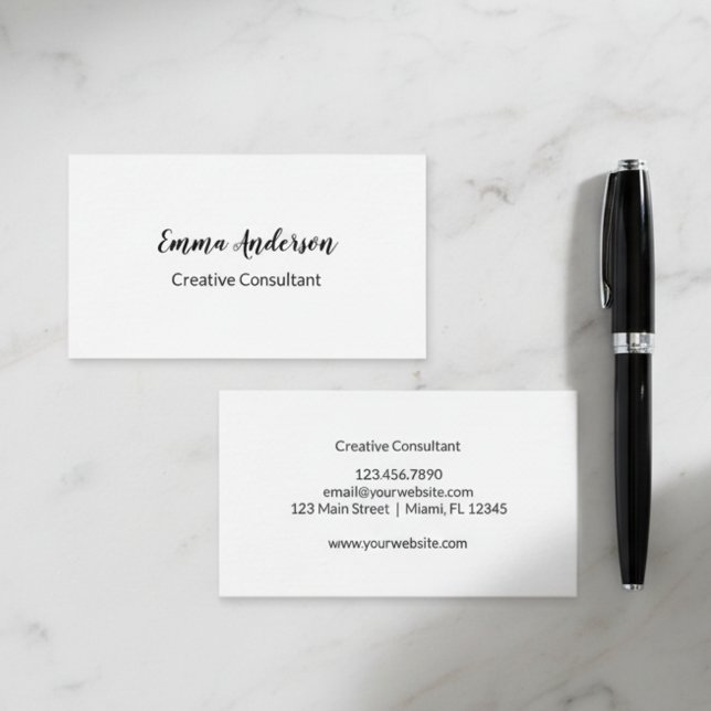 Minimalt Elegant Professionellt  Visitkort (Skapare uppladdad)