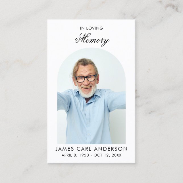 Minimalt enkelt fotopatchminneskort visitkort (Framsida)