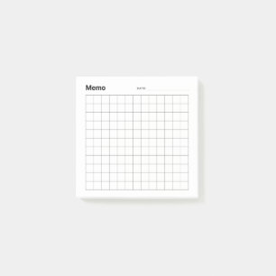 Minimalt enkelt PM-rutnät Post-it Block