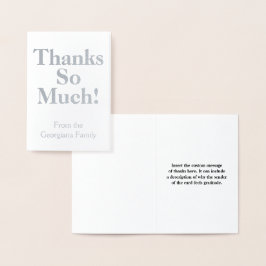 Minimalt, enkelt "Tack så mycket!" Kort