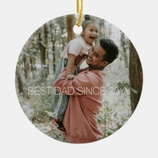 Minimalt ett foto julgransprydnad keramik (Framsidan)