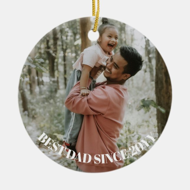 Minimalt ett foto julgransprydnad keramik (Framsidan)