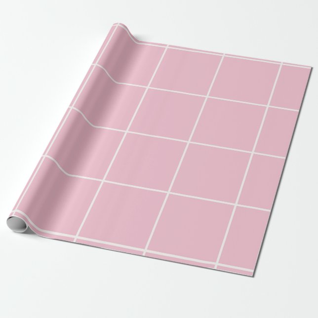 Minimalt färgrutnätkontrollmönster presentpapper (Utrullad)