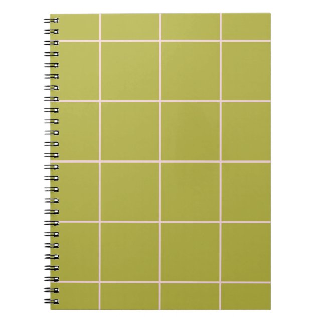 Minimalt färgrutnätmönster anteckningsbok (Framsidan)