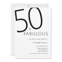 Minimalt Fifty and Fabulous 50-årsfest