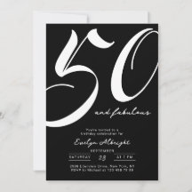 Minimalt Fifty and Fabulous 50-årsfest