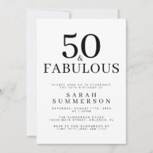 Minimalt Fifty och fantastisk 50-årsfest
