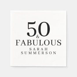 Minimalt Fifty och fantastisk 50-årsfest Pappersservett