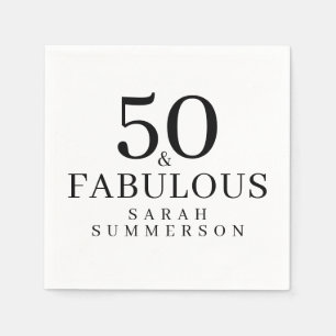 Minimalt Fifty och fantastisk 50-årsfest Pappersservett