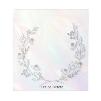 Minimalt Flower-Anteckningsblock Anteckningsblock