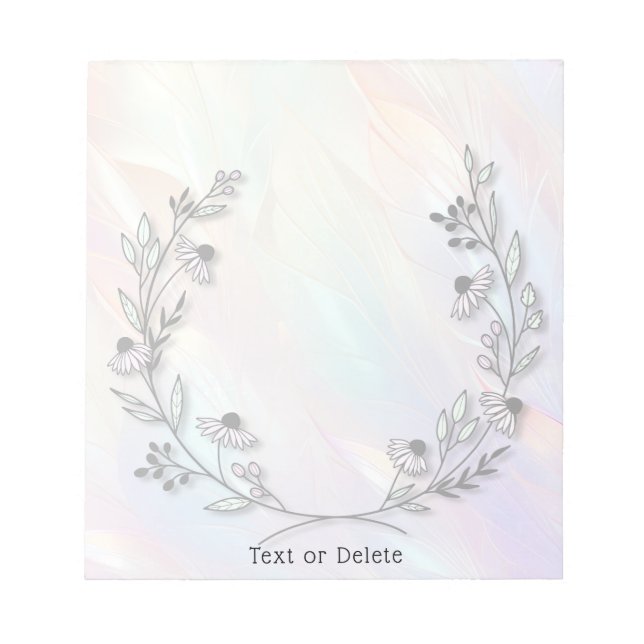 Minimalt Flower-Anteckningsblock Anteckningsblock (Framsida)