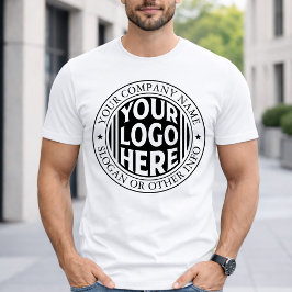 Minimalt företagsnamn och anpassad varumärkeslogot t shirt