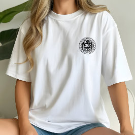 Minimalt företagsnamn och anpassad varumärkeslogot t shirt