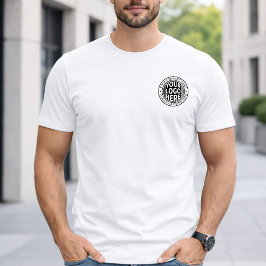 Minimalt företagsnamn och anpassad varumärkeslogot t shirt