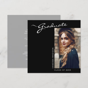 Minimalt foto för elegant Modern Script STUDENTE Meddelande