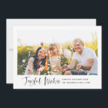 Minimalt foto för glatt Önskemål Modern skript Julkort<br><div class="desc">Sprid behärskar den här julhelgen med det här fotokortet för snyggt och chic. Med elegant och modernt penselskript som säger "glatt önskemål" med bläck struktur.</div>