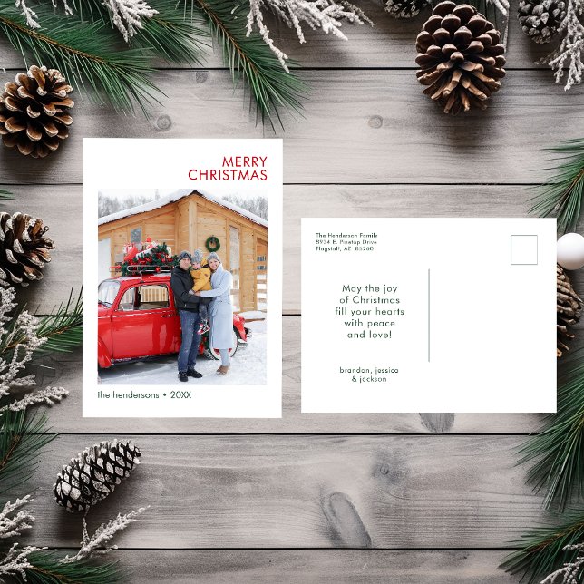 Minimalt foto för god jul helg vykort (Skapare uppladdad)