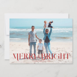 Minimalt foto-kort för god och ljus jul julkort