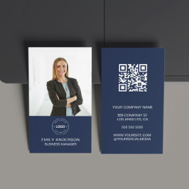 Minimalt Foto QR Foto Professionell Visitenkort Visitkort