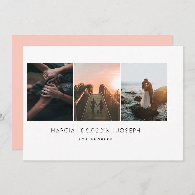 Minimalt foto spara datumet (Fram/baksida)