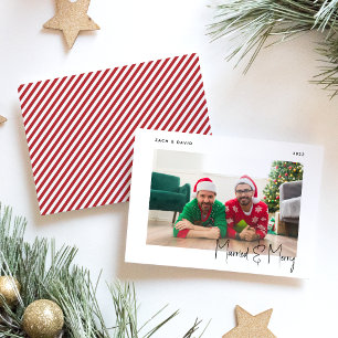 Minimalt fotogift med svart lampa och falskt hbt-s julkort