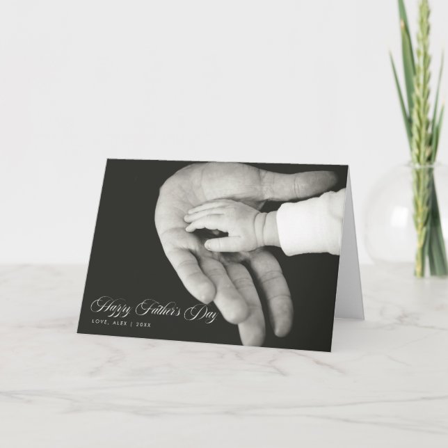 Minimalt fotomall för fars dag kort (Framsida)