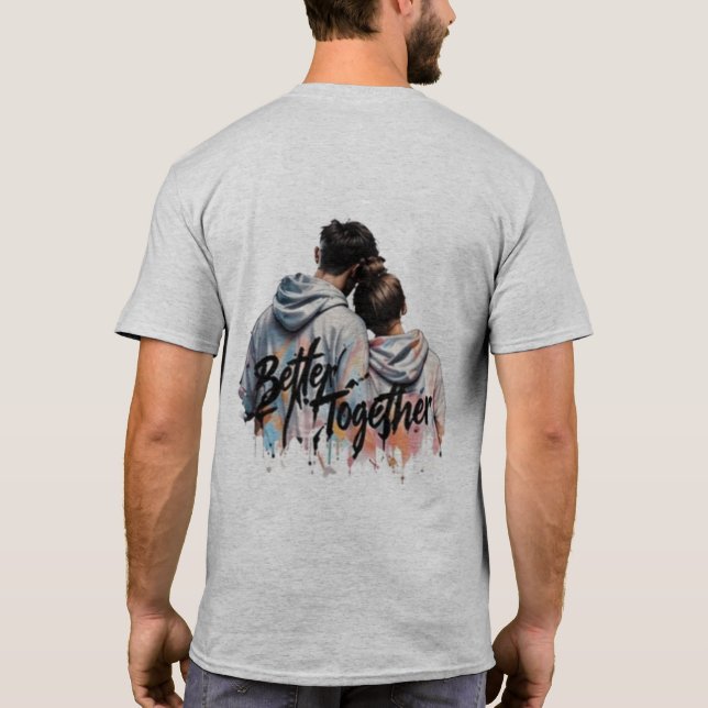 Minimalt framsidans logotyp bakre tryck T-Shirt |  (Baksida)