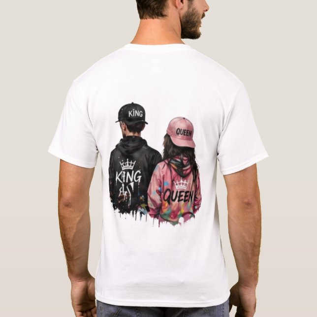 Minimalt framsidans logotyp bakre tryck T-Shirt |  (Baksida)
