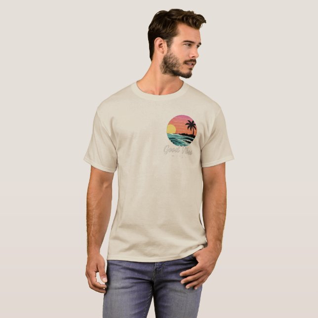 Minimalt framsidans logotyp bakre tryck T-Shirt |  (Hel framsida)