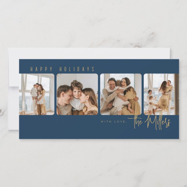 Minimalt fyra foto julkort (Framsida)