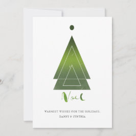 Minimalt Geometric Julgran-Helgdag-kort Julkort