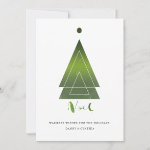 Minimalt Geometric Julgran-Helgdag-kort Julkort