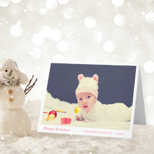 Minimalt Helgdag för Baby Cute Helgkort