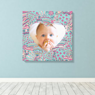 Minimalt hjärtfoto för elegant canvastryck