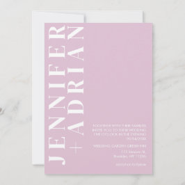 Minimalt inbjudningskort för Thistle-bröllop