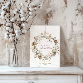 Minimalt kort för Helgdag av julkrans