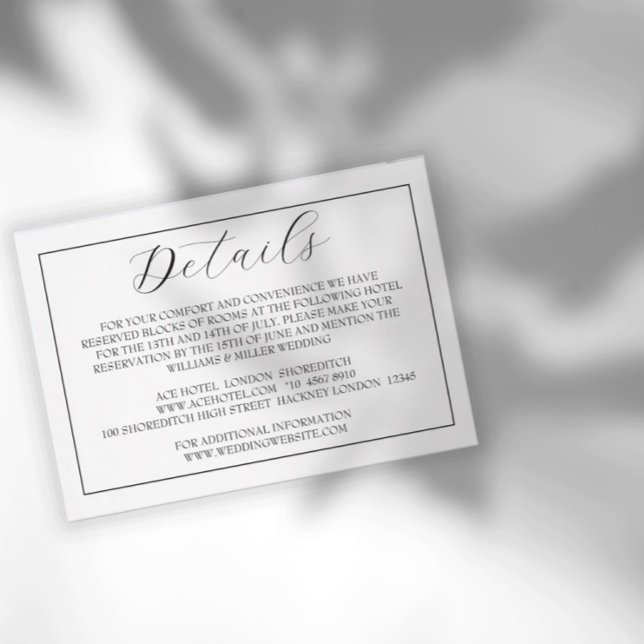 Minimalt kort för svart och vitt skript (Skapare uppladdad)